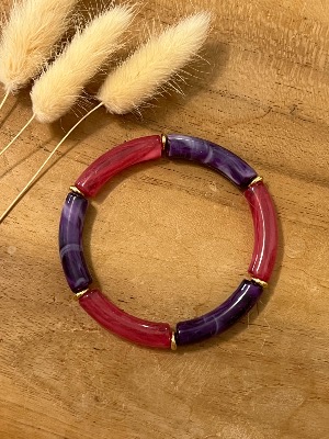 Bracelet Titia (fushia/violet)