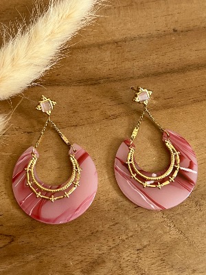 Boucles d’oreilles Shanice (roses)