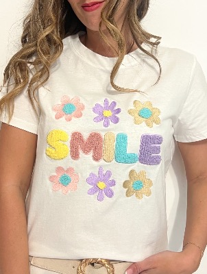 Tee shirt "Smile" (pastel)