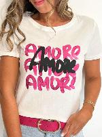 Tee shirt "Amore" (fuchsia)