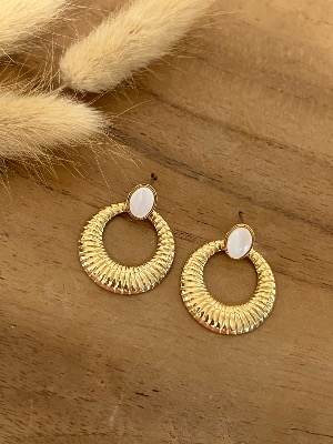 Boucles d’oreilles Esmée (blanches)