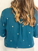 Blouse Mathilde (bleu canard)