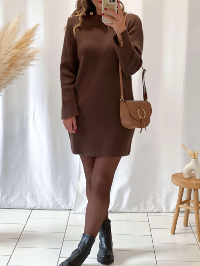 Robe pull Marie (chocolat)