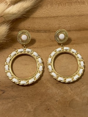 Boucles d’oreilles Laya (Blanche)