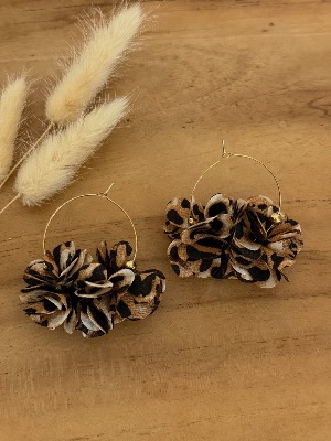 Boucles d’oreilles Tahiti (léopard)