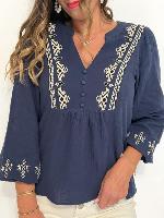 Blouse Laura (bleu marine)