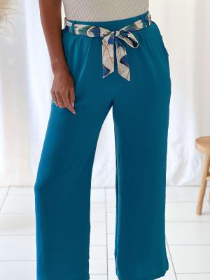 Pantalon Mathilde (bleu canard)