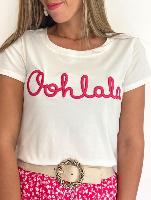 Tee shirt "Oohlala" (fuchsia)