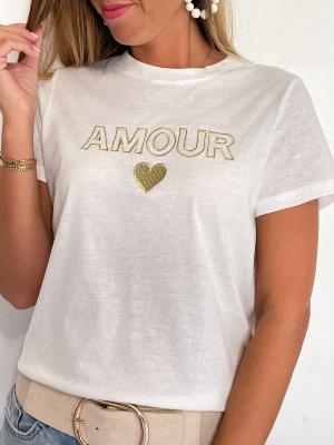 Tee shirt "Amour" doré