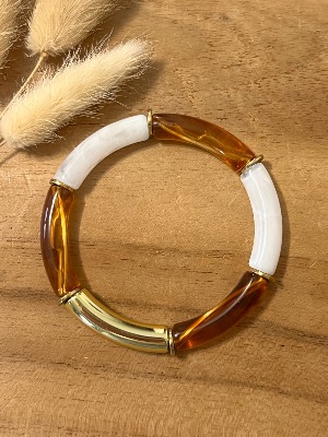 Bracelet Titia (ambre/blanc)