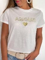 Tee shirt "Amour" doré