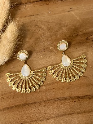 Boucles d’oreilles Eline (Blanche)