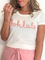 Tee shirt "Oohlala" (rose)