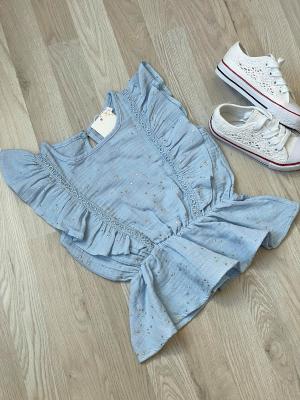 Blouse gaze de coton kids (bleue)