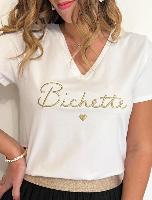 Tee shirt Bichette blanc/doré