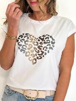 Tee shirt Coeur Pailleté