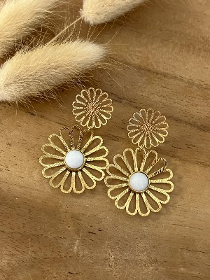 Boucles d’oreilles Fanny (blanches)