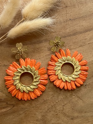 Boucles d’oreilles Ciara (Orange)