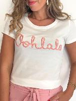 Tee shirt "Oohlala" (rose)