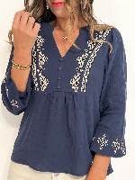 Blouse Laura (bleu marine)