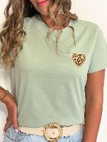 Tee shirt Lucie (vert sauge)