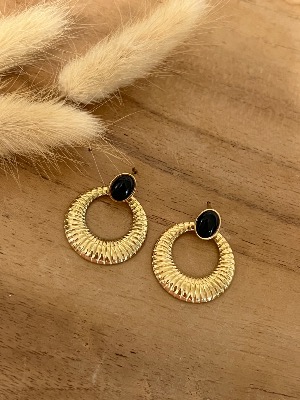 Boucles d’oreilles Esmée (noires)