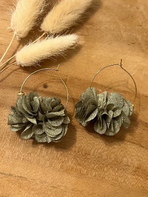 Boucles d’oreilles Tahiti (kaki)