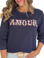 Sweat Amour (bleu marine)