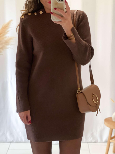 Robe pull Marie (chocolat)