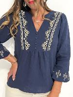 Blouse Laura (bleu marine)