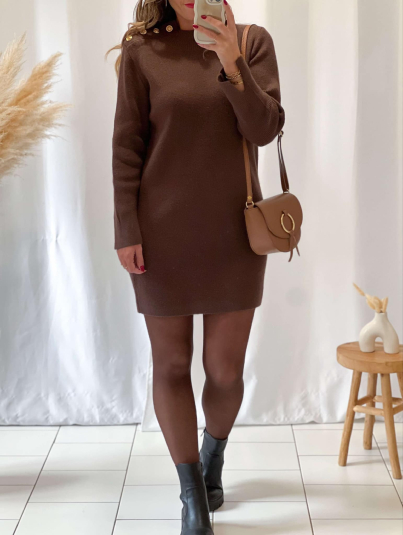 Robe pull Marie (chocolat)