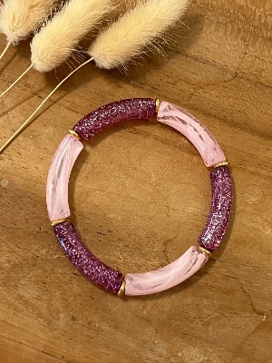 Bracelet Titia (rose/violet)