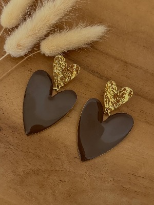 Boucles d’oreilles Sophie (chocolat)