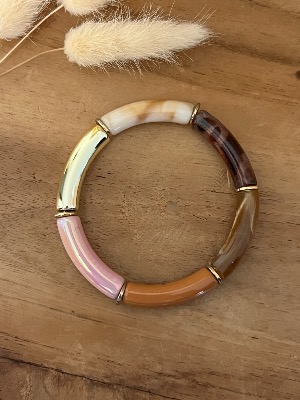 Bracelet Titia (rose/camel/léo)