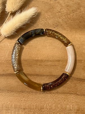 Bracelet Titia (marron/pailleté)