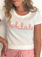 Tee shirt "Oohlala" (rose)