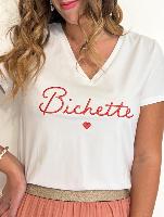 Tee shirt Bichette blanc/rose