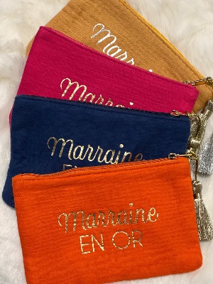 Pochette "Marraine en or" 