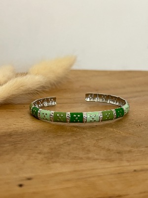 Bracelet jonc Laura (vert)