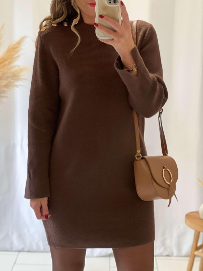 Robe pull Marie (chocolat)