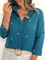 Blouse Mathilde (bleu canard)