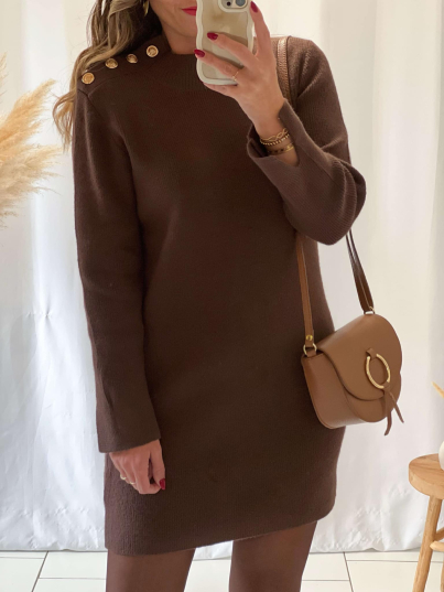 Robe pull Marie (chocolat)