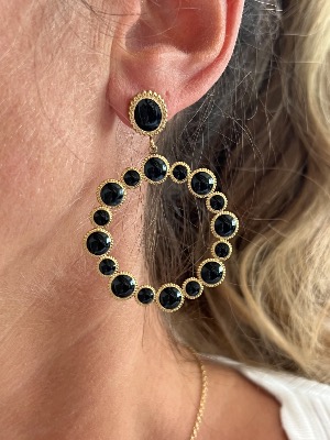 Boucles d’oreilles Mathilde (noir)