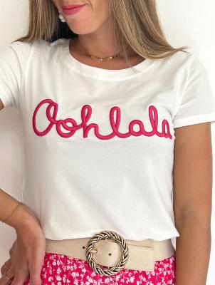 Tee shirt "Oohlala" (fuchsia)