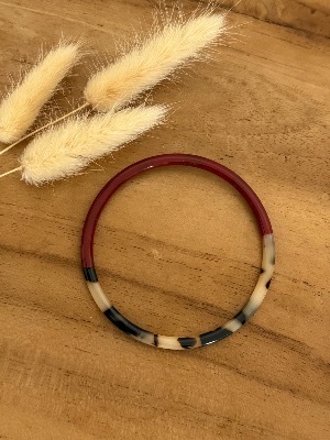 Bracelet Aurore (léopard/bordeaux)